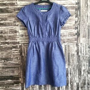 Boden Dress Blue Denium size 2 Petite EUC like new